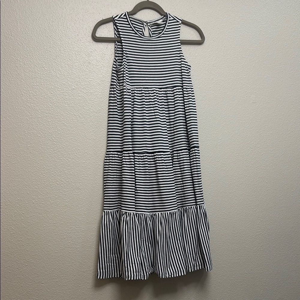 Crewcuts navy blue / White Tiered Ruffled Sundress